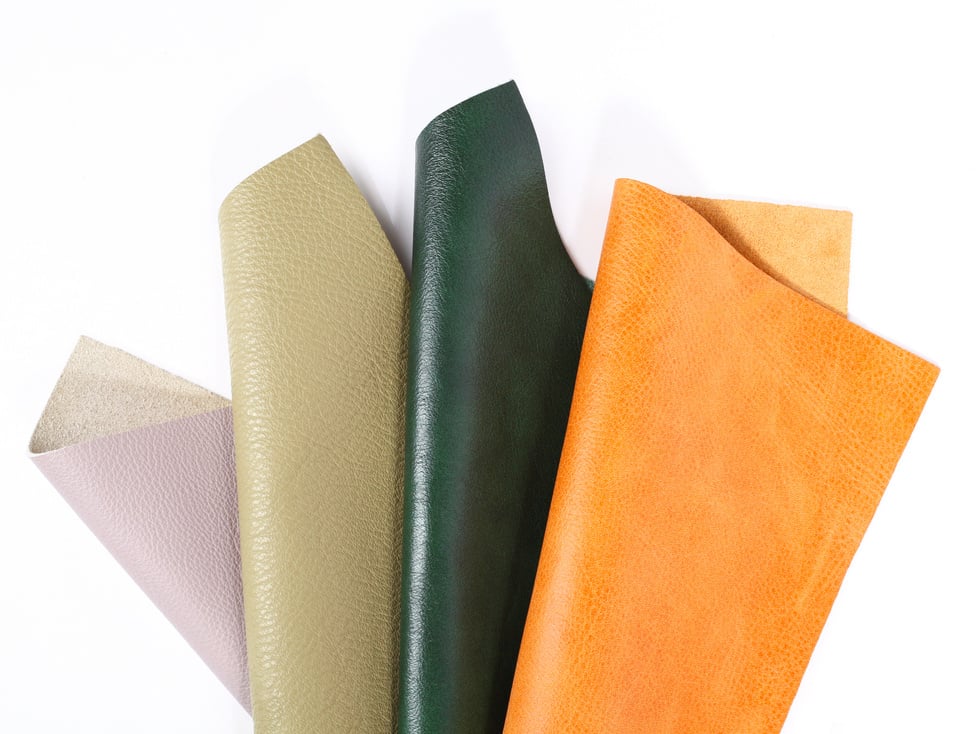 Natural leather textures samples